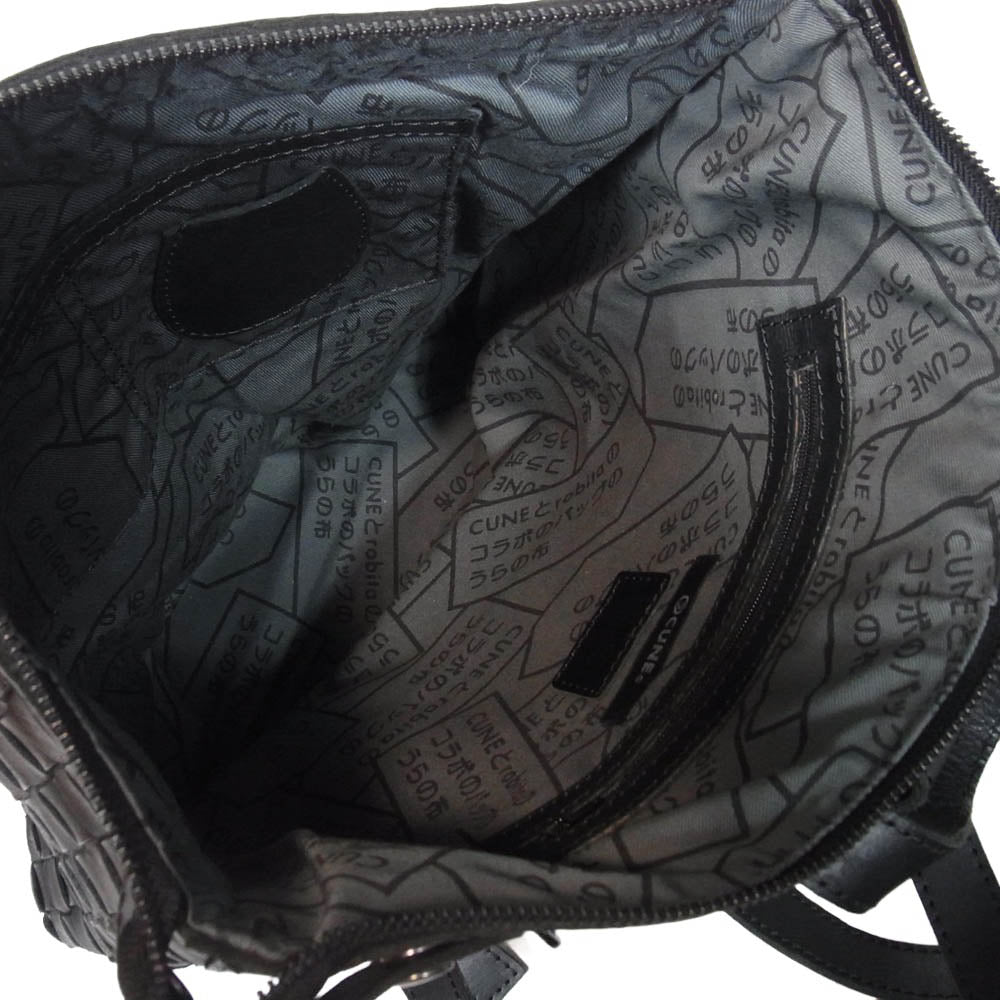 キューン A2611RB32 × ROBITA ロビタ うさぎパッチ メッシュレザー リュック ブラック系 ONE【中古】