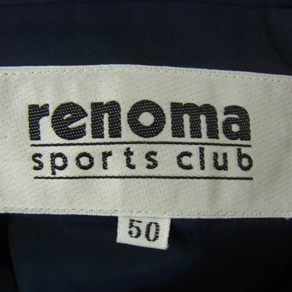 renoma レノマ Sports 肩パット入り 紺ブレ ウール ジャケット ネイビー系 50【中古】