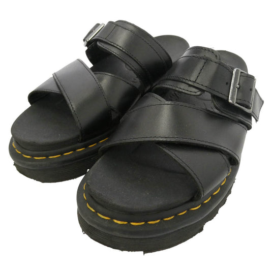 Dr.Martens ドクターマーチン RYKER ライカ― レザー サンダル ブラック系 アウトソール29cm【中古】