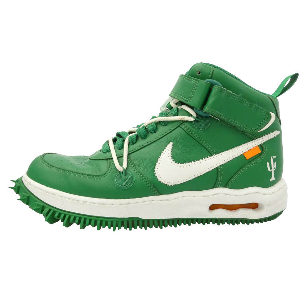 NIKE ナイキ OFF-WHITE オフホワイト DR0500-300 × Off-White Air Force 1 Mid SP LTHR Pine Green エア フォース ワン ミッド エスピー レザー オフホワイト パイングリーン ミドルカット スニーカー グリーン系 ホワイト系 28㎝【中古】