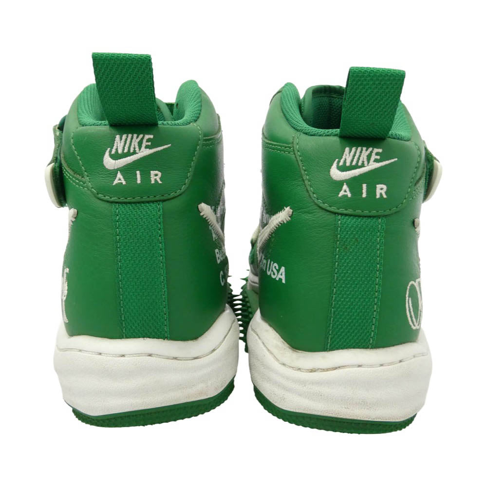 NIKE ナイキ OFF-WHITE オフホワイト DR0500-300 × Off-White Air Force 1 Mid SP LTHR Pine Green エア フォース ワン ミッド エスピー レザー オフホワイト パイングリーン ミドルカット スニーカー グリーン系 ホワイト系 28㎝【中古】