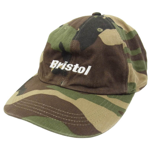 F.C.R.B. エフシーアールビー FCRB-167064 F.C. Real Bristol 6 Panel Cap カモフラ柄 迷彩 ロゴ刺繍 6パネルキャップ カーキ系 F【中古】