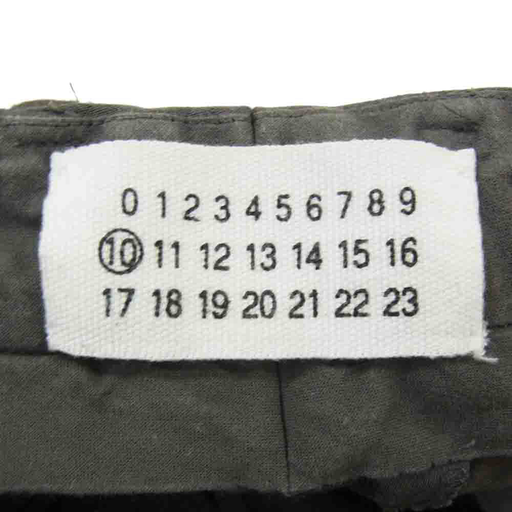 MAISON MARTIN MARGIELA メゾンマルタンマルジェラ 10ライン ここのえタグ 00s アーカイブ センタープレス コットントラウザー スラックスパンツ グレー系 48【中古】