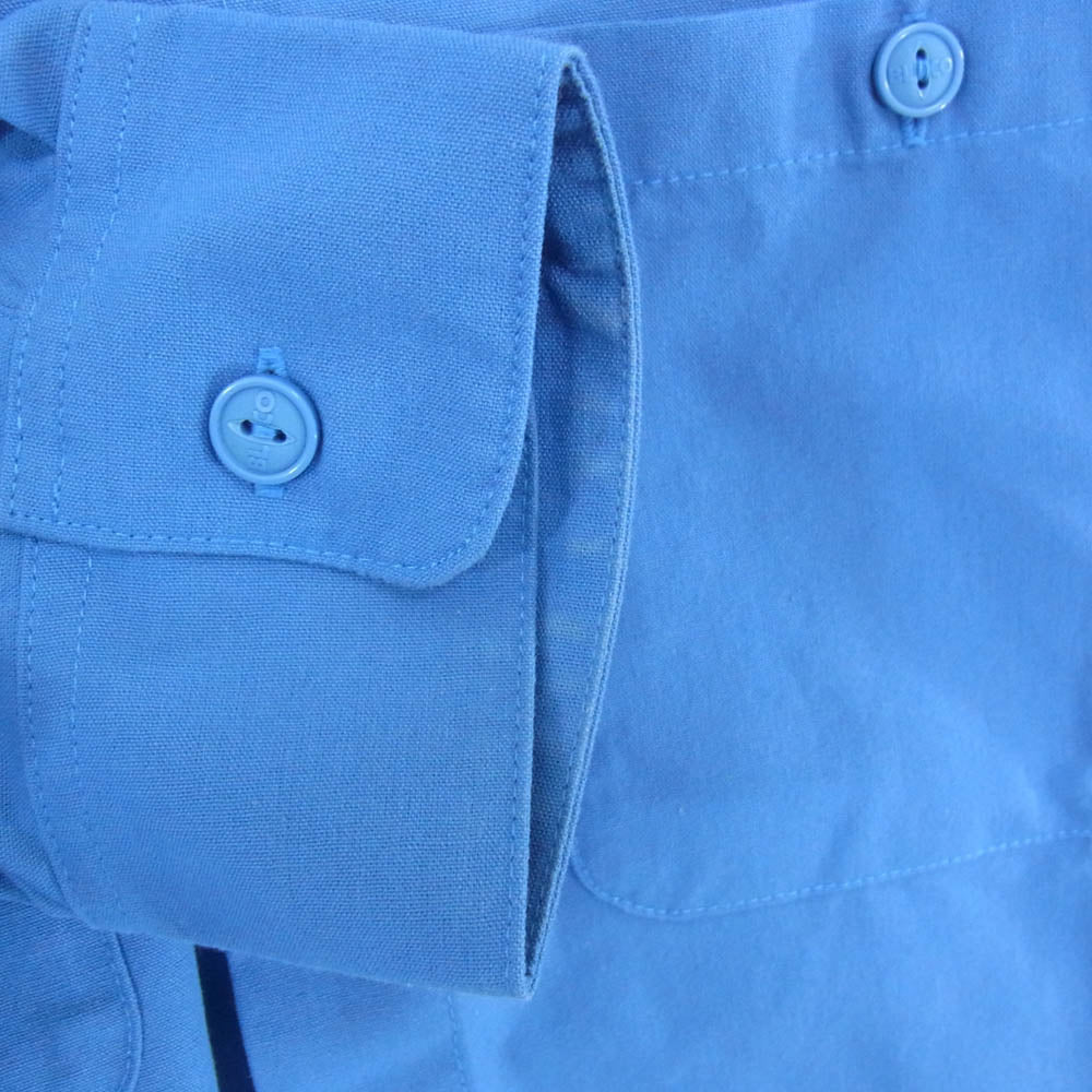 BLUCO WORK GARMENT ブルコ 145-11-109 STANDARD WORK SHIRT L/S スタンダード ワーク オープンカラー 開襟 ロングスリーブ 長袖シャツ ブルー系 L【中古】