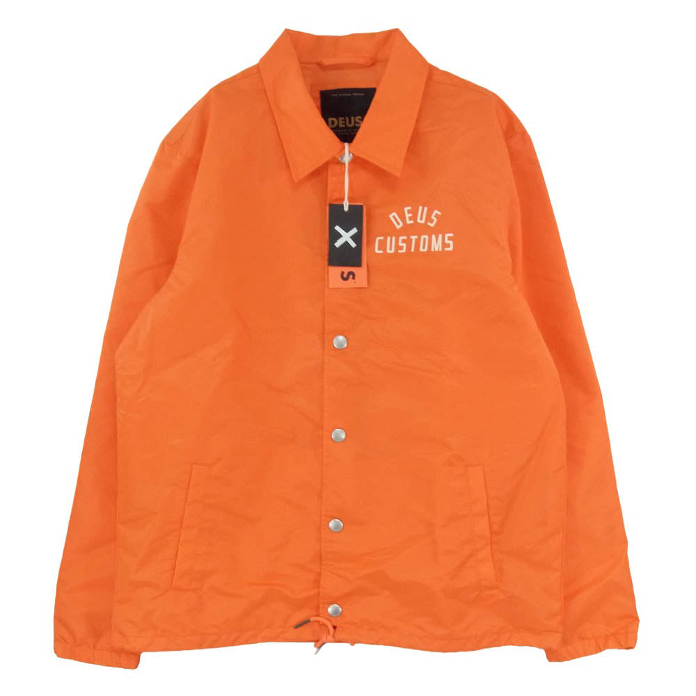 デウス エクス マキナ 1942512DM256119 COACH JACKET ドローコード付き コーチ ジャケット オレンジ系 M【美品】【中古】