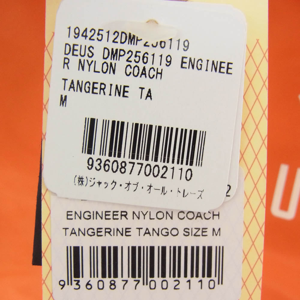 デウス エクス マキナ 1942512DM256119 COACH JACKET ドローコード付き コーチ ジャケット オレンジ系 M【美品】【中古】