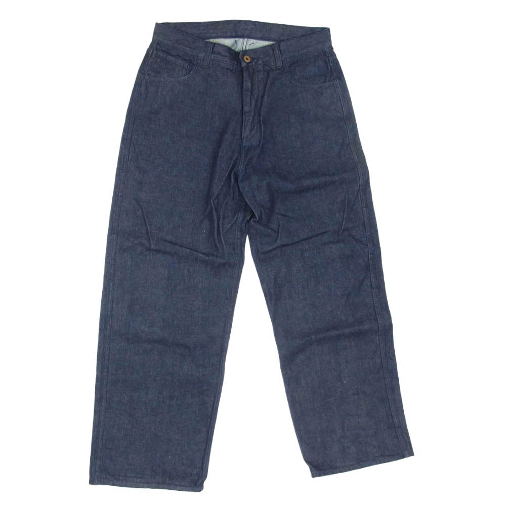 BLUCO WORK GARMENT ブルコ 161-42-004 ワイド デニム パンツ インディゴブルー系 L【中古】