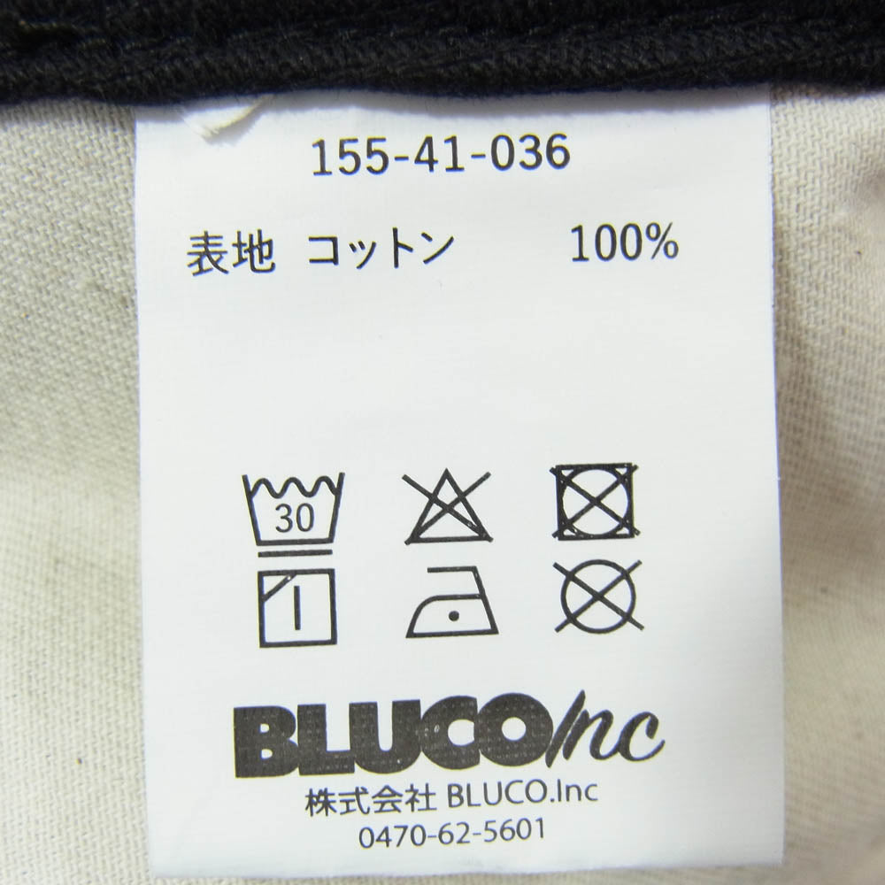 BLUCO WORK GARMENT ブルコ 155-41-036 CORDUROY WORK PANTS コーデュロイ ワーク パンツ ブラック ブラック系 L【中古】