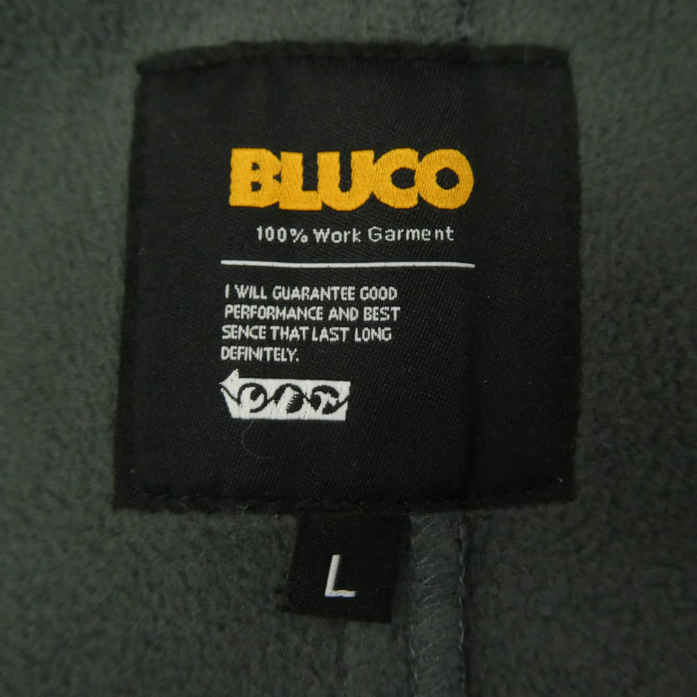 BLUCO WORK GARMENT ブルコ 147-43-006 コットン 裏起毛 オーバーオール サロペット グレー グレー系 L【中古】