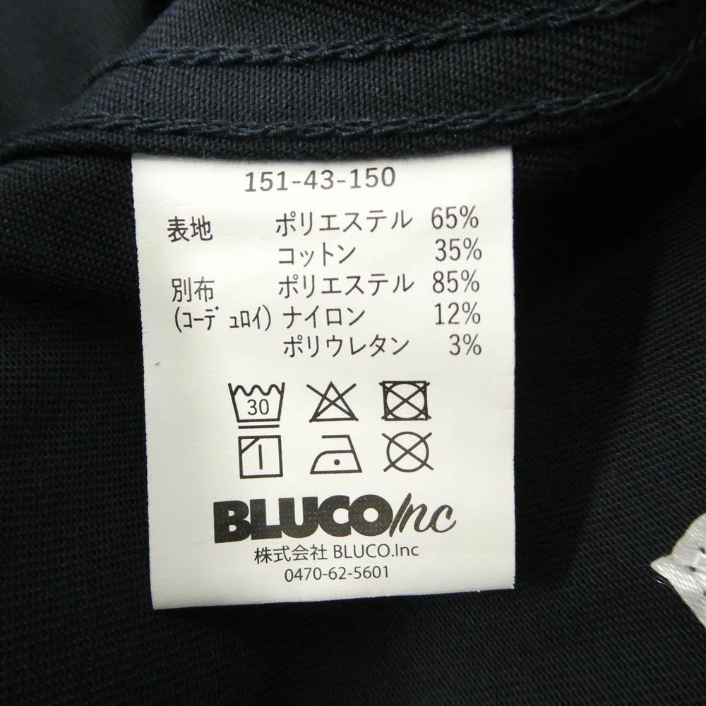BLUCO WORK GARMENT ブルコ 151-43-150 コットン オーバーオール サロペット ダークネイビー系 L【中古】