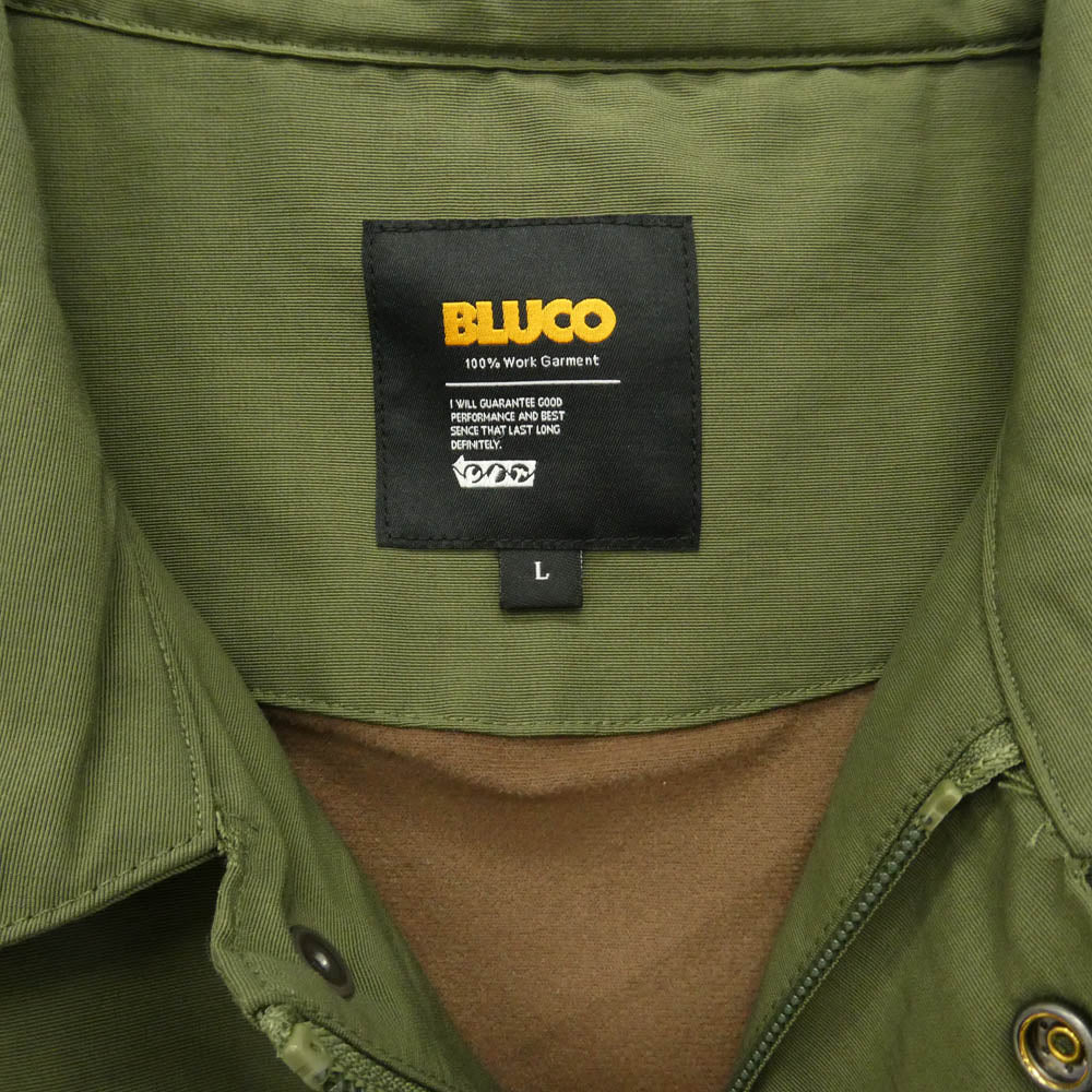 BLUCO WORK GARMENT ブルコ 151-31-041 60 40 CHIN STRAP COACH JACKET チンストラップ コーチジャケット カーキ系 L【中古】
