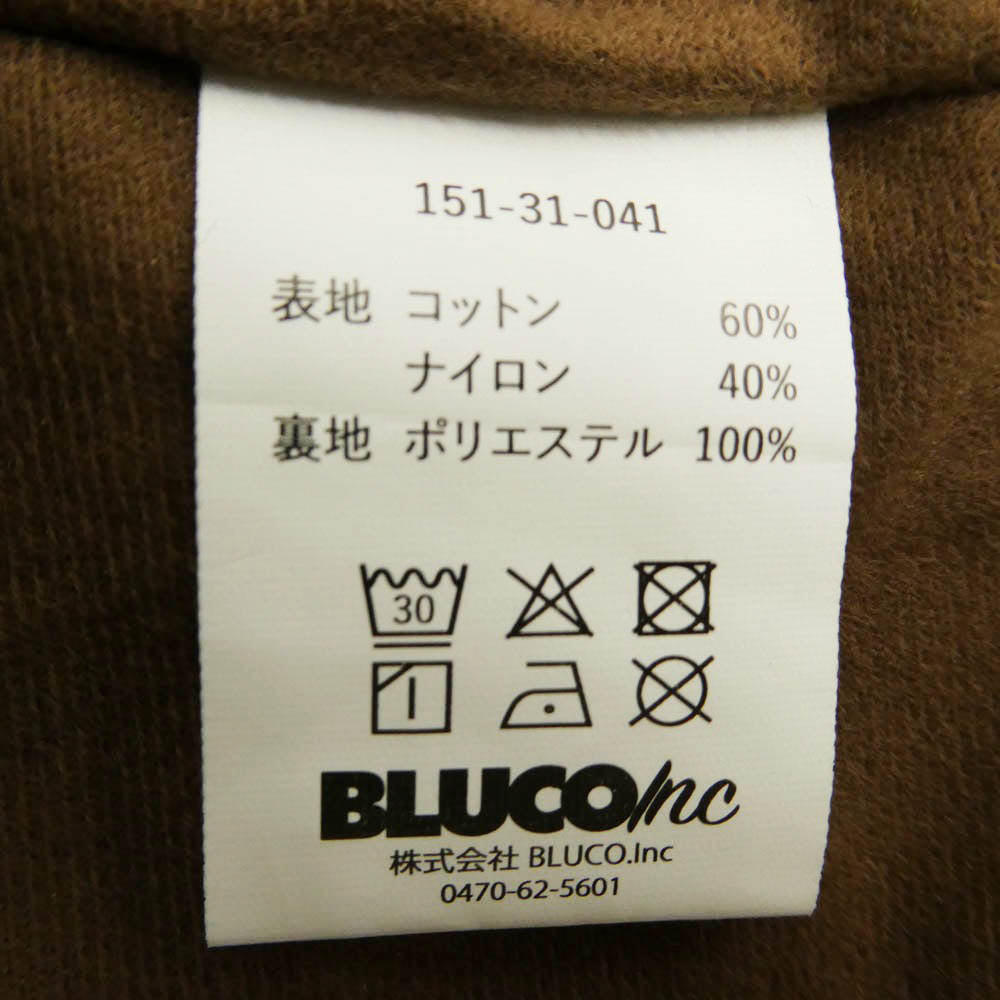 BLUCO WORK GARMENT ブルコ 151-31-041 60 40 CHIN STRAP COACH JACKET チンストラップ コーチジャケット カーキ系 L【中古】