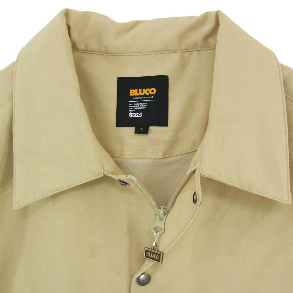 BLUCO WORK GARMENT ブルコ 151-31-041 60 40 CHIN STRAP COACH JACKET チンストラップ コーチジャケット ベージュ系 L【中古】