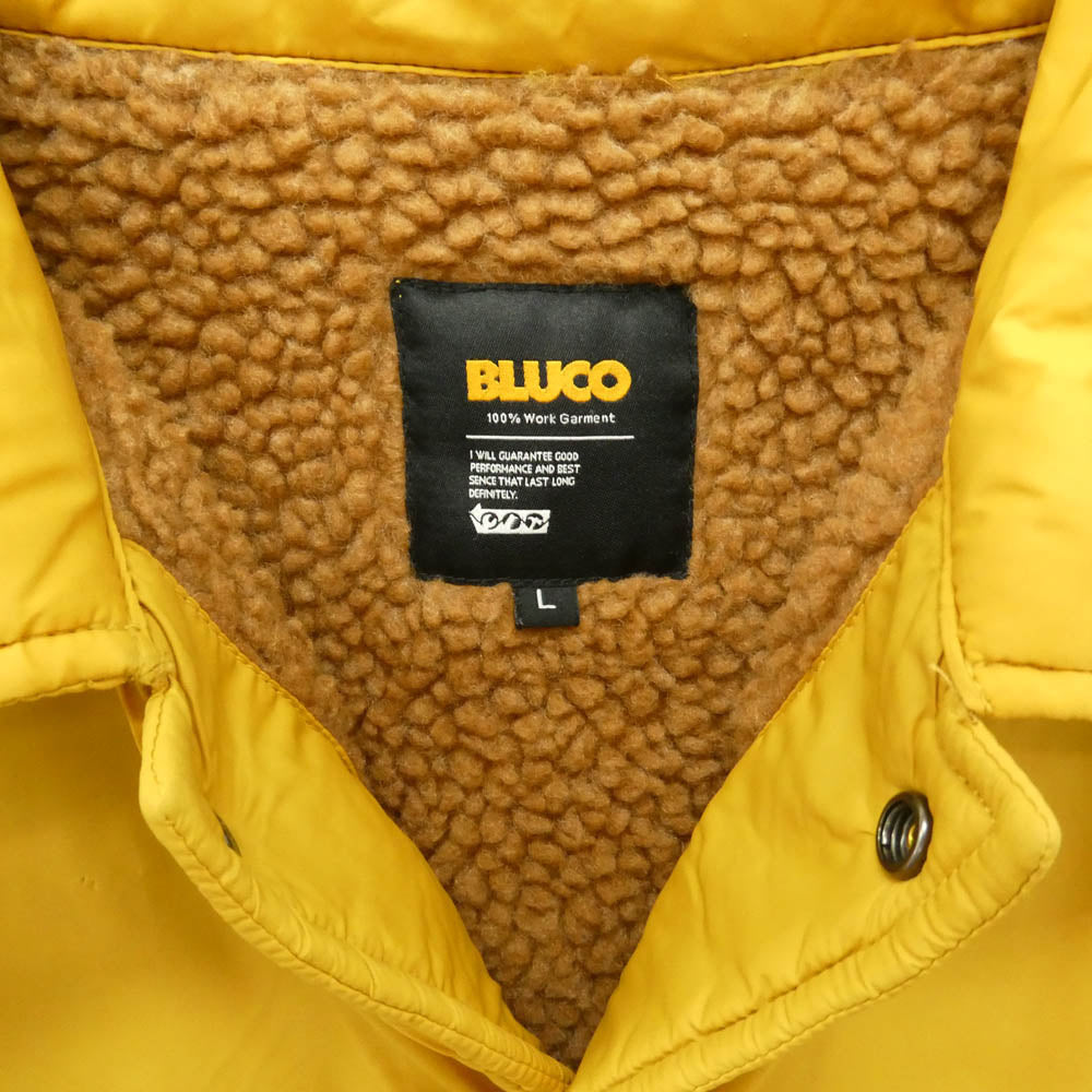 BLUCO WORK GARMENT ブルコ 147-31-020 BOA NYLON COACH JACKET ボア ナイロン コーチ ジャケット イエロー系 L【中古】