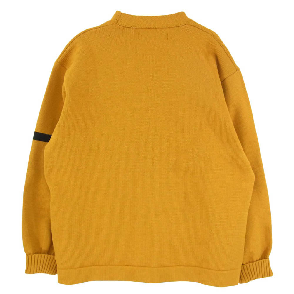 BLUCO WORK GARMENT ブルコ 155-15-002 LETTERED CARDIGAN レター カーディガン オレンジ系 L【中古】