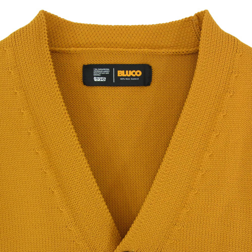 BLUCO WORK GARMENT ブルコ 155-15-002 LETTERED CARDIGAN レター カーディガン オレンジ系 L【中古】