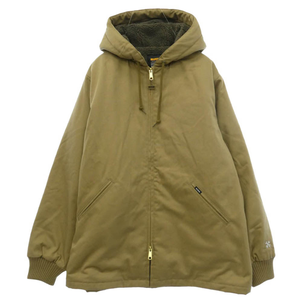 BLUCO WORK GARMENT ブルコ 24AW 147-31-052 WINTER HOODED WORK COAT ウィンター フーデット ワーク コート 内ボア ジャケット カーキ系 L【中古】