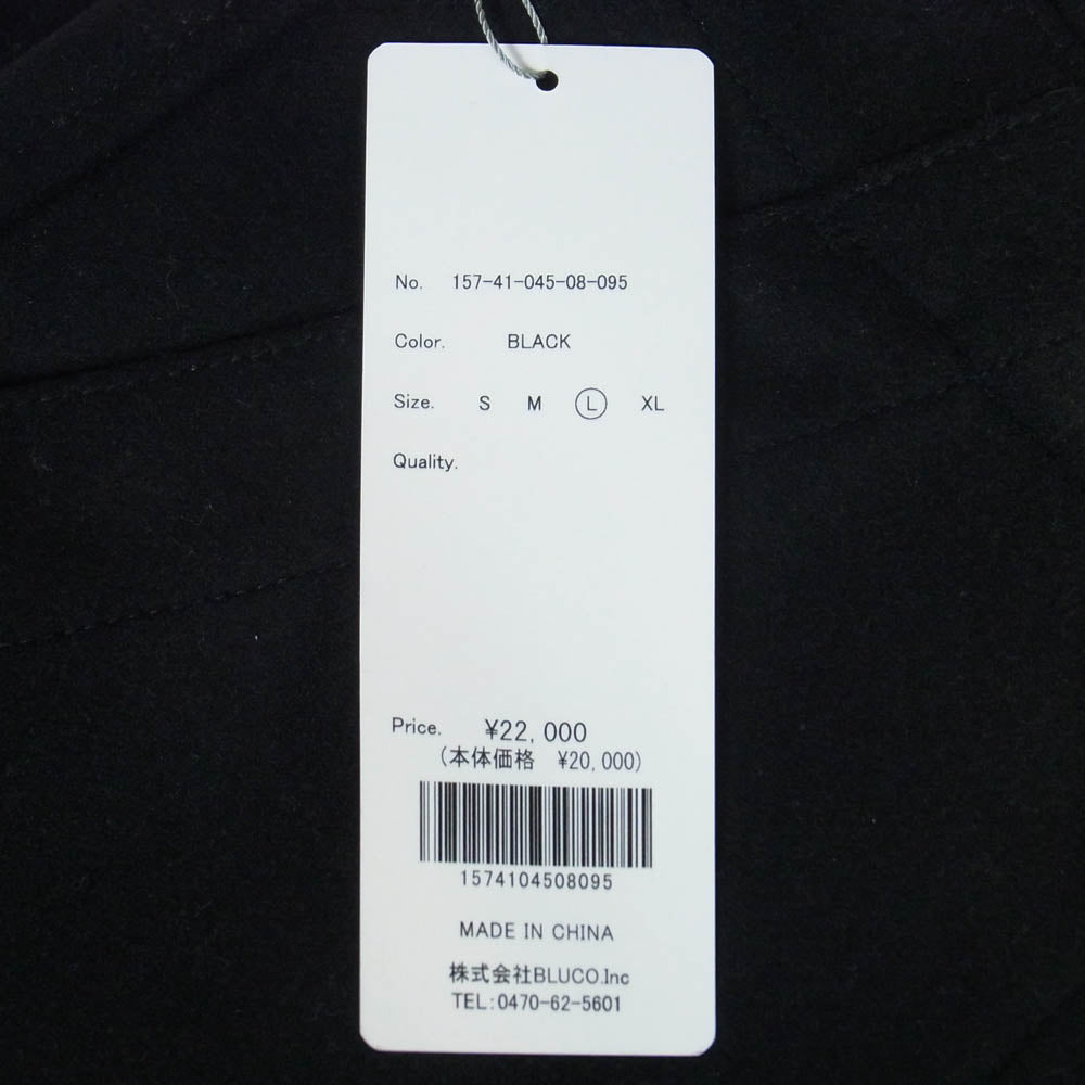 BLUCO WORK GARMENT ブルコ 157-41-045 HEAVY MELTON FATIGUE PANT ヘビー メルトン ファティーグ パンツ ブラック系 L【中古】