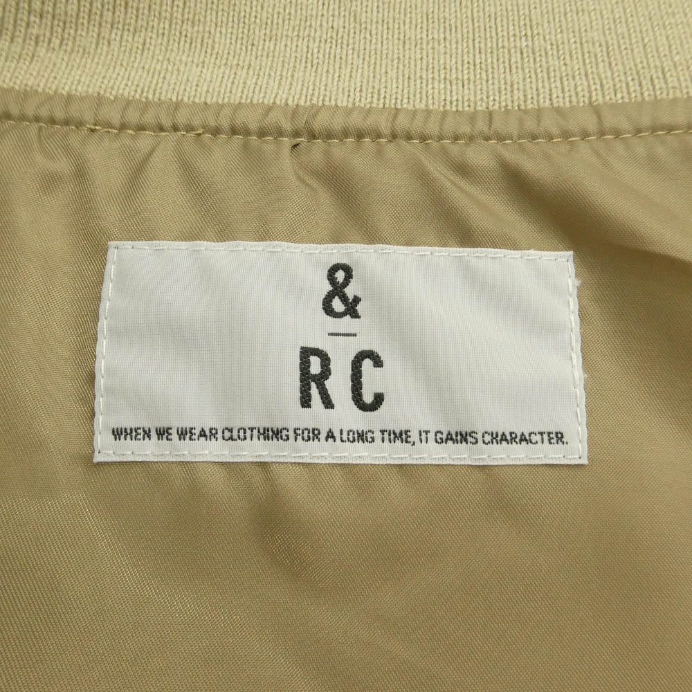 CL107101ER ＜&RC＞ MA-1 フライト ボンバージャケット ベージュ系 F【中古】