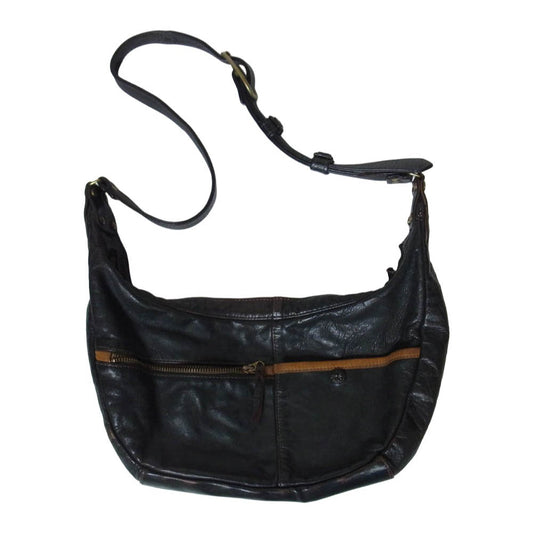 THE FLAT HEAD ザフラットヘッド レザー バッグ ショルダーバッグ ダークブラウン系【中古】