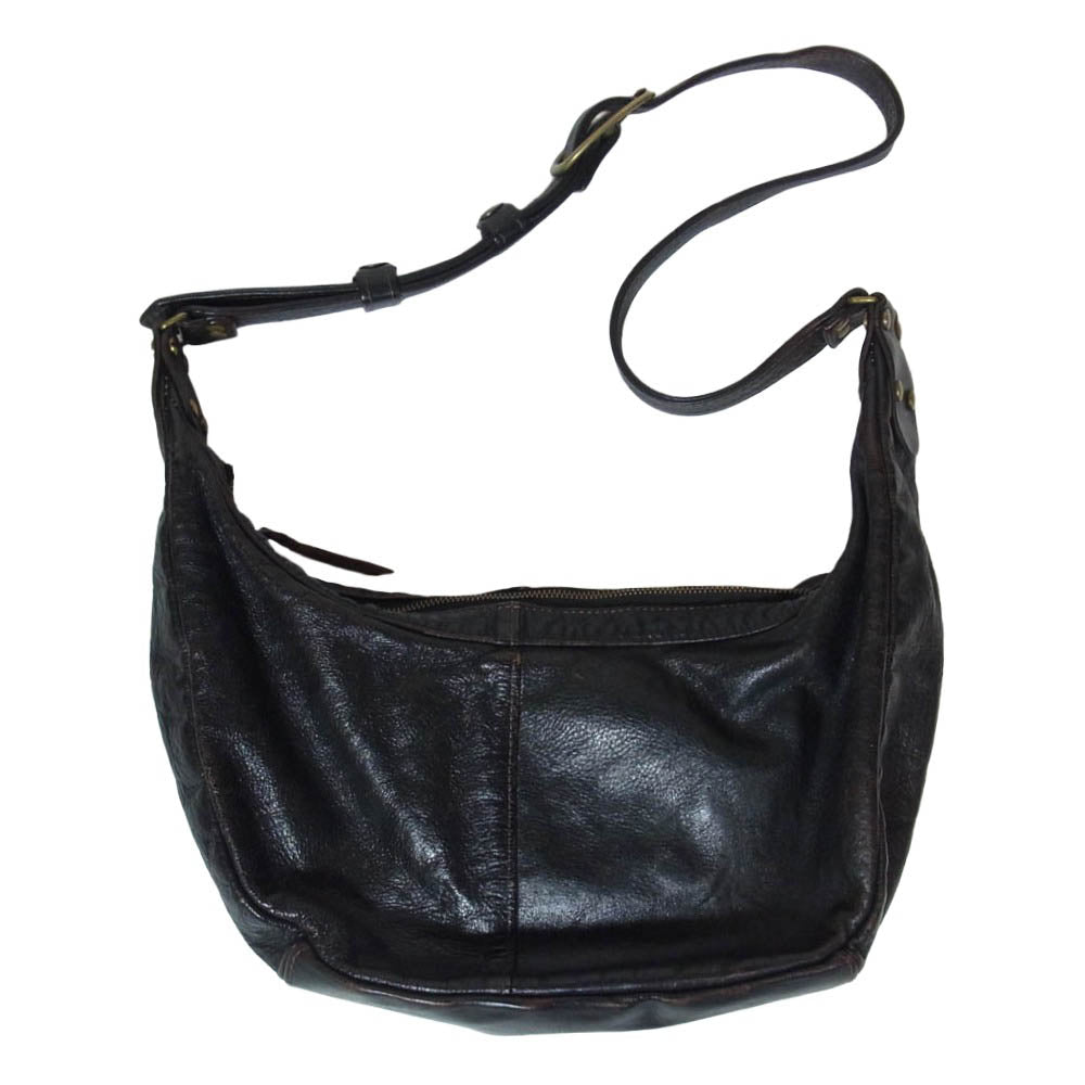 THE FLAT HEAD ザフラットヘッド レザー バッグ ショルダーバッグ ダークブラウン系【中古】