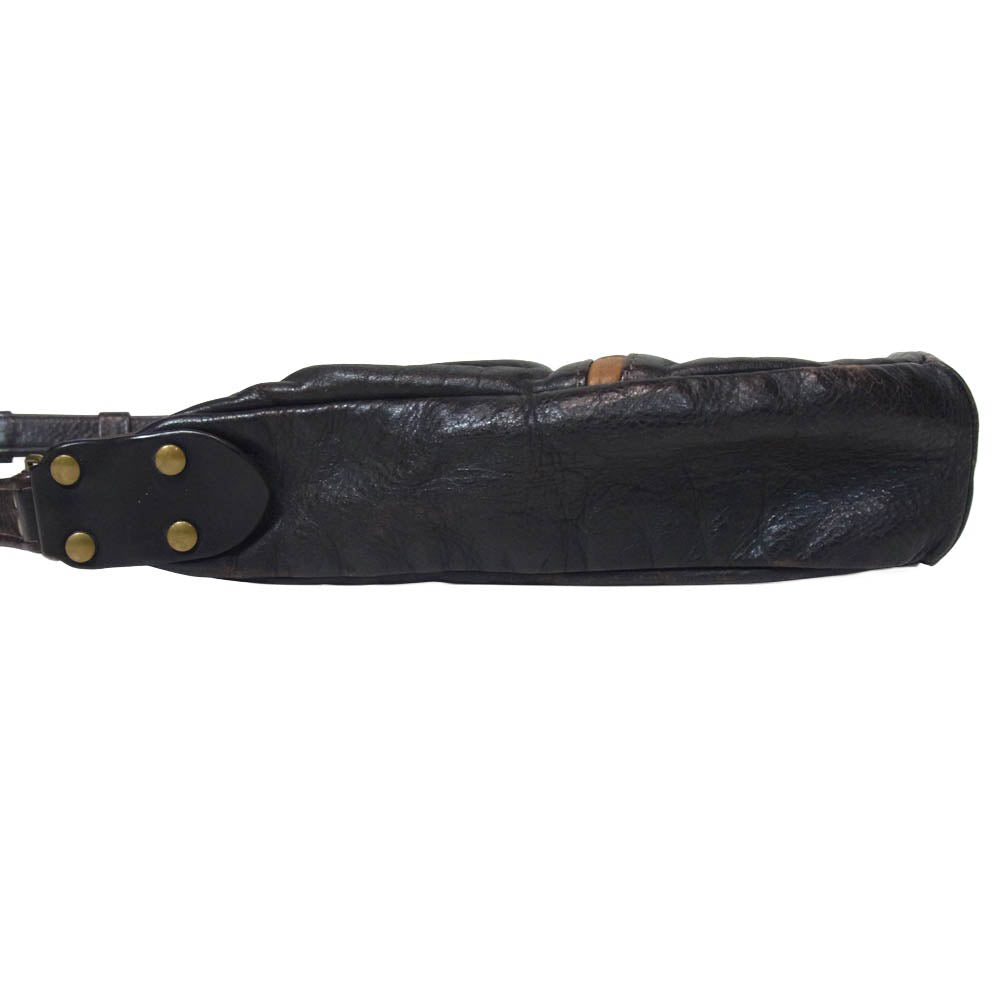 THE FLAT HEAD ザフラットヘッド レザー バッグ ショルダーバッグ ダークブラウン系【中古】