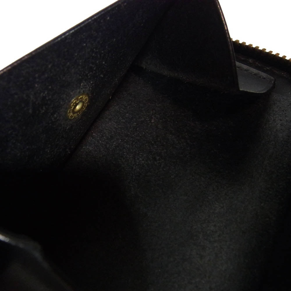 トロフィークロージング キルティングステッチ ラウントジップ レザー ショートウォレット 財布 ブラック系【中古】