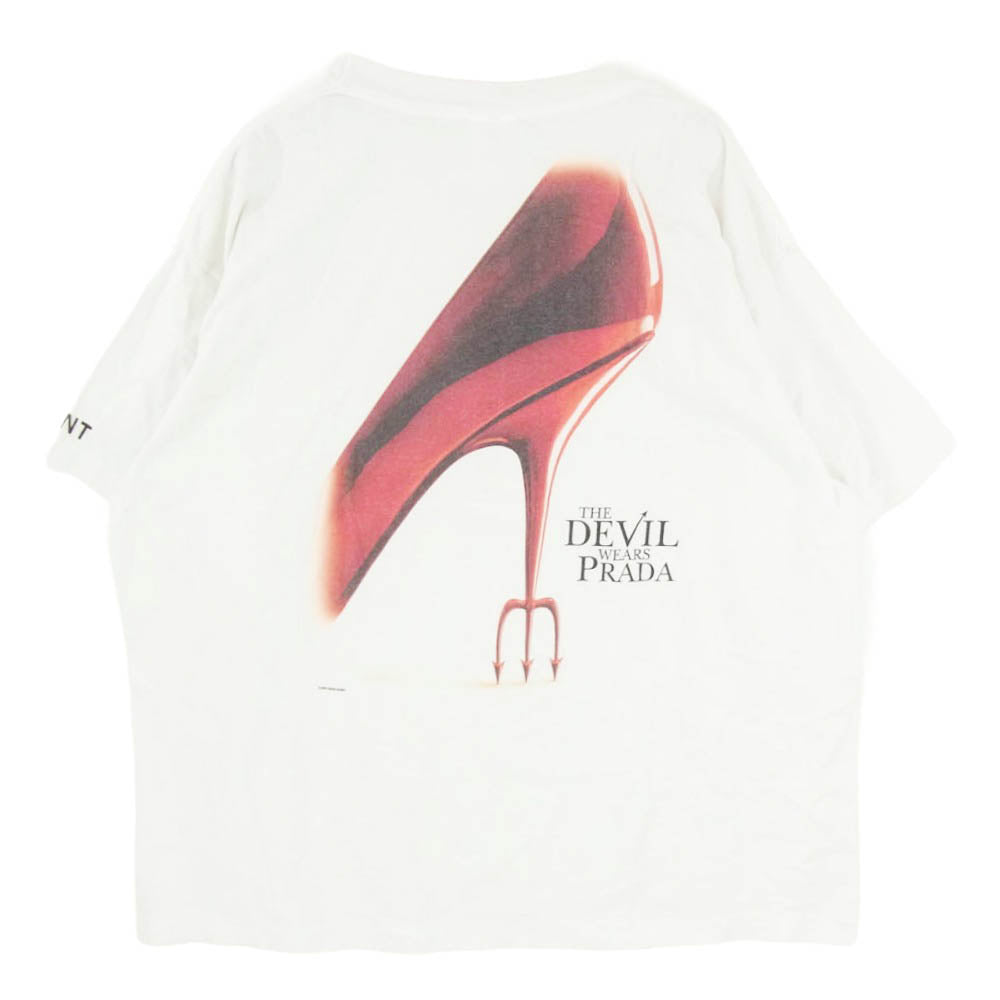 SAINT MICHAEL セントマイケル 26AW SM-Mk1-0000-K01 TDWP_SS TEE RUNWAY プラダを着た悪魔 ムービープリント 半袖 Tシャツ ホワイト系 XXL【極上美品】【中古】