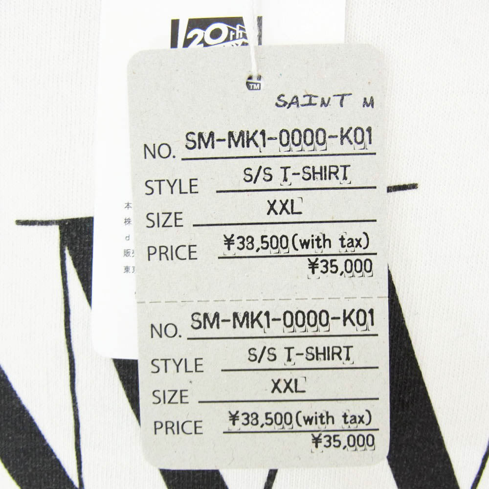 SAINT MICHAEL セントマイケル 26AW SM-Mk1-0000-K01 TDWP_SS TEE RUNWAY プラダを着た悪魔 ムービープリント 半袖 Tシャツ ホワイト系 XXL【極上美品】【中古】