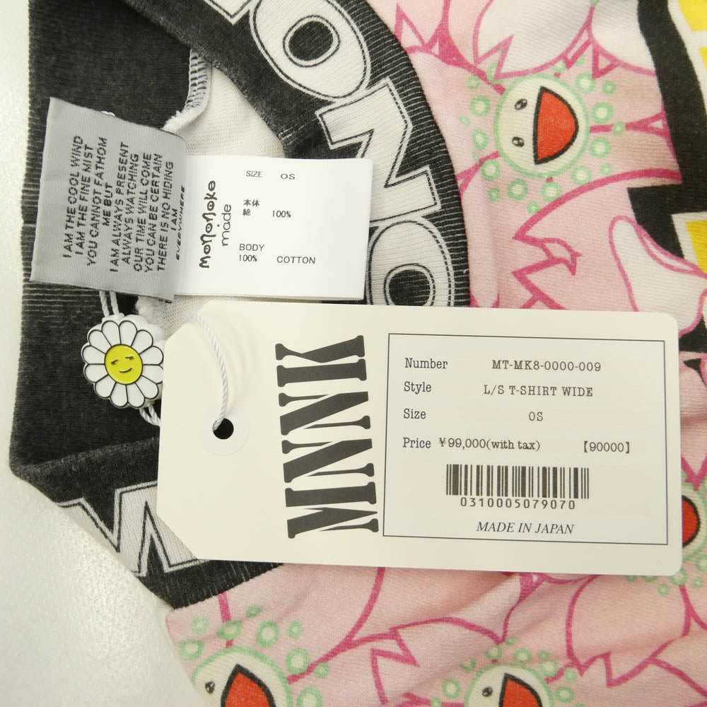 モノノケメイド MT-MK8-0000-009 LS T-SHIRT WIDE プリント モックネック ロンT 長袖 Tシャツ カットソー マルチカラー系 OS【極上美品】【中古】