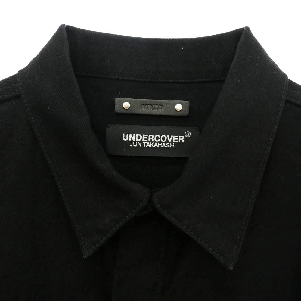 UNDERCOVER アンダーカバー MINEDENIM マインデニム 24AW UC2D9208 x MINEDENIM マインデニム Leather Sleeve Denim Jacket レザースリーブ デニムジャケット ブラック系 3【中古】