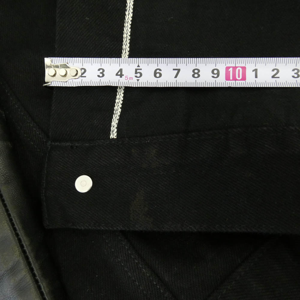 UNDERCOVER アンダーカバー MINEDENIM マインデニム 24AW UC2D9208 x MINEDENIM マインデニム Leather Sleeve Denim Jacket レザースリーブ デニムジャケット ブラック系 3【中古】