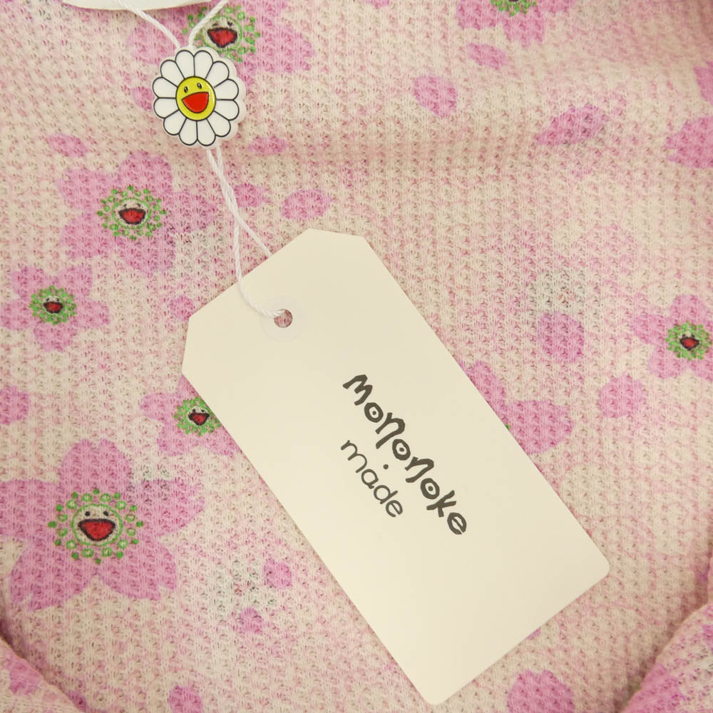 モノノケメイド MT-MK8-0000-012 DOUBLE FC ZIP HOODIE ダメージ加工 ダブルフェイス ジップアップ フーディー パーカー ピンク系 XL【極上美品】【中古】