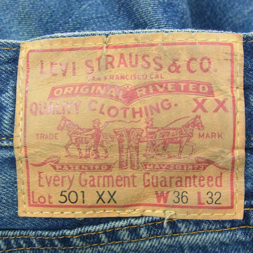 Levi's リーバイス 50155-0060 501XX ブルガリア製 デニムパンツ インディゴブルー系 36【中古】