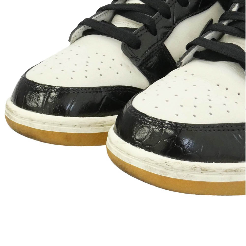 NIKE ナイキ FJ2260-003 Women's Dunk Low Black Croc ウィメンズ ダンク ロー スニーカー ホワイト系 ブラック系 28cm【中古】