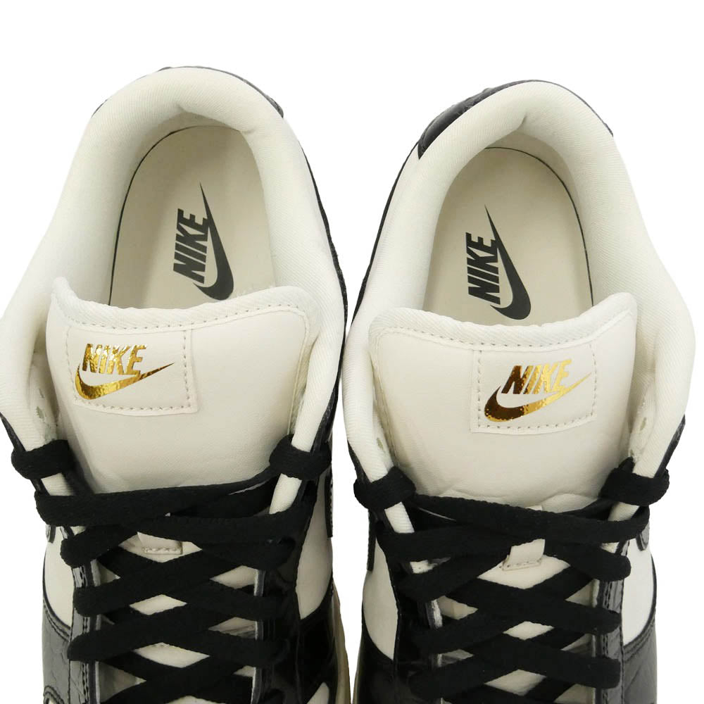 NIKE ナイキ FJ2260-003 Women's Dunk Low Black Croc ウィメンズ ダンク ロー スニーカー ホワイト系 ブラック系 28cm【中古】