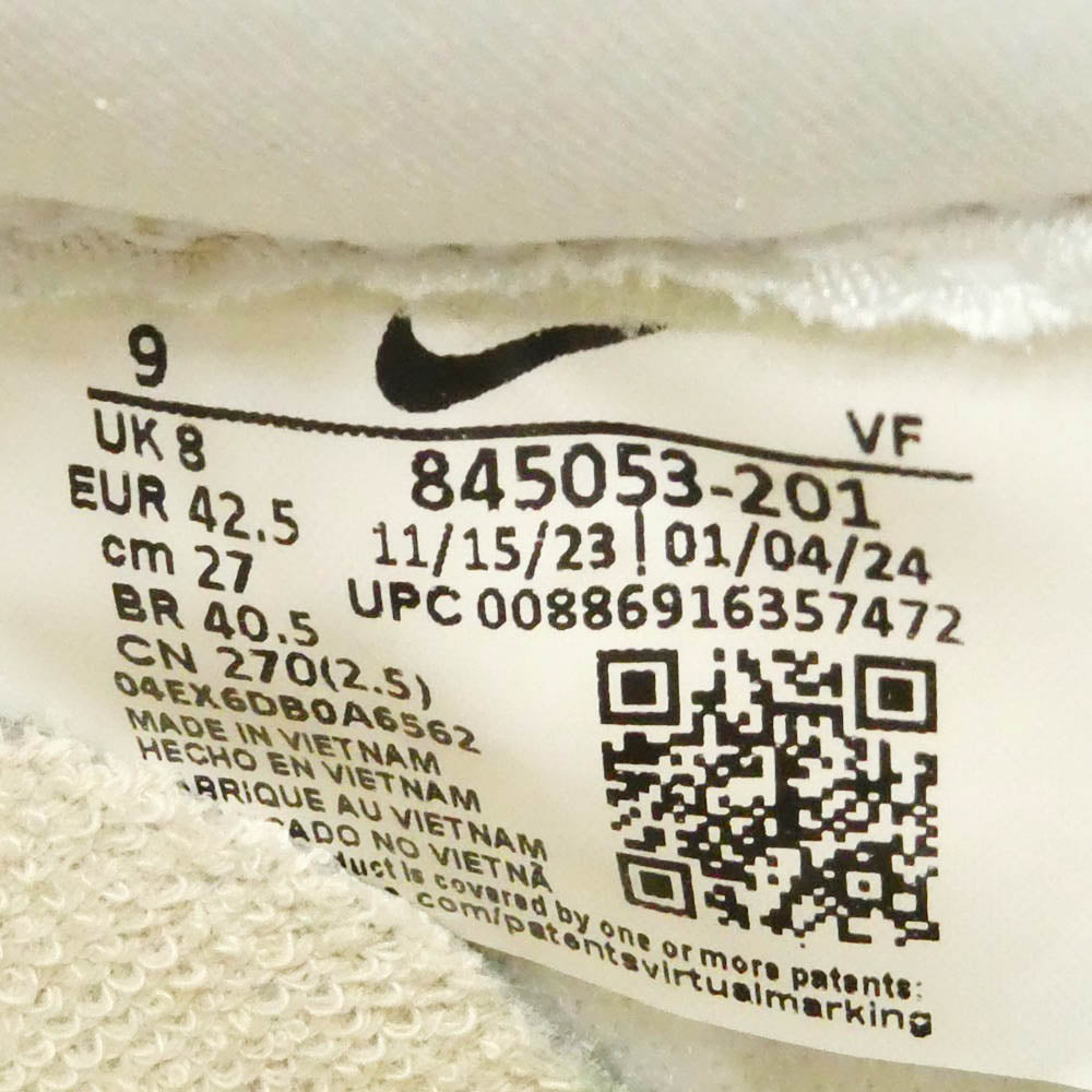 NIKE ナイキ 845053-201 Air Force 1 Low Retro Linen 2024 エアフォース1 ロー レトロ リネン スニーカー マルチカラー系 27cm【中古】