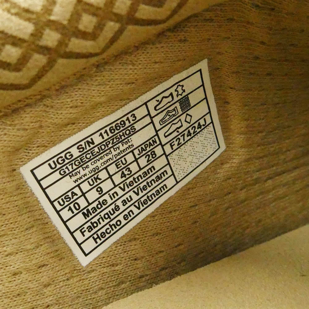 UGG アグ 1166913 メンズ タスマン ラグ Tasman Lug スリッポン シューズ ベージュ系 28cm【中古】