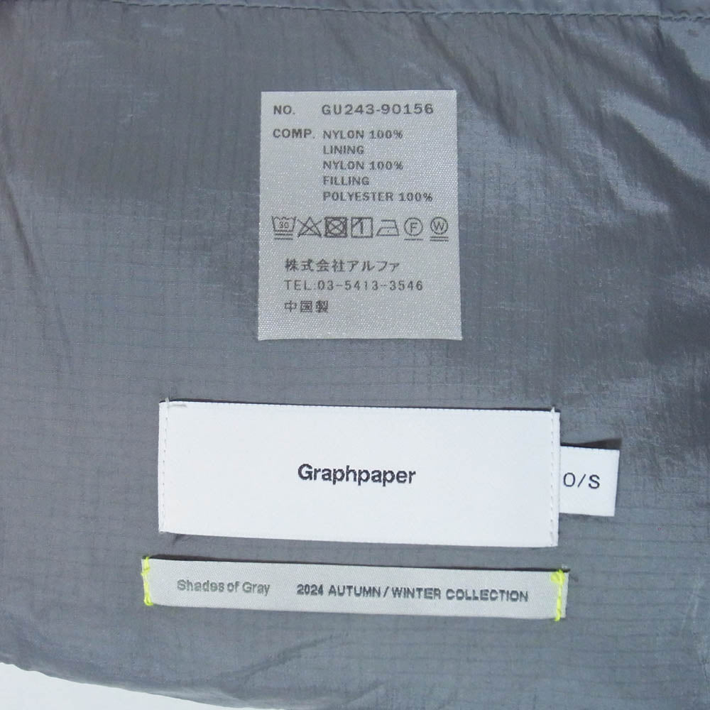GRAPHPAPER グラフペーパー 24AW PERTEX QUANTUM Neck Warmer ネックウォーマー グレー グレー系 GRAY S O/S【美品】【中古】