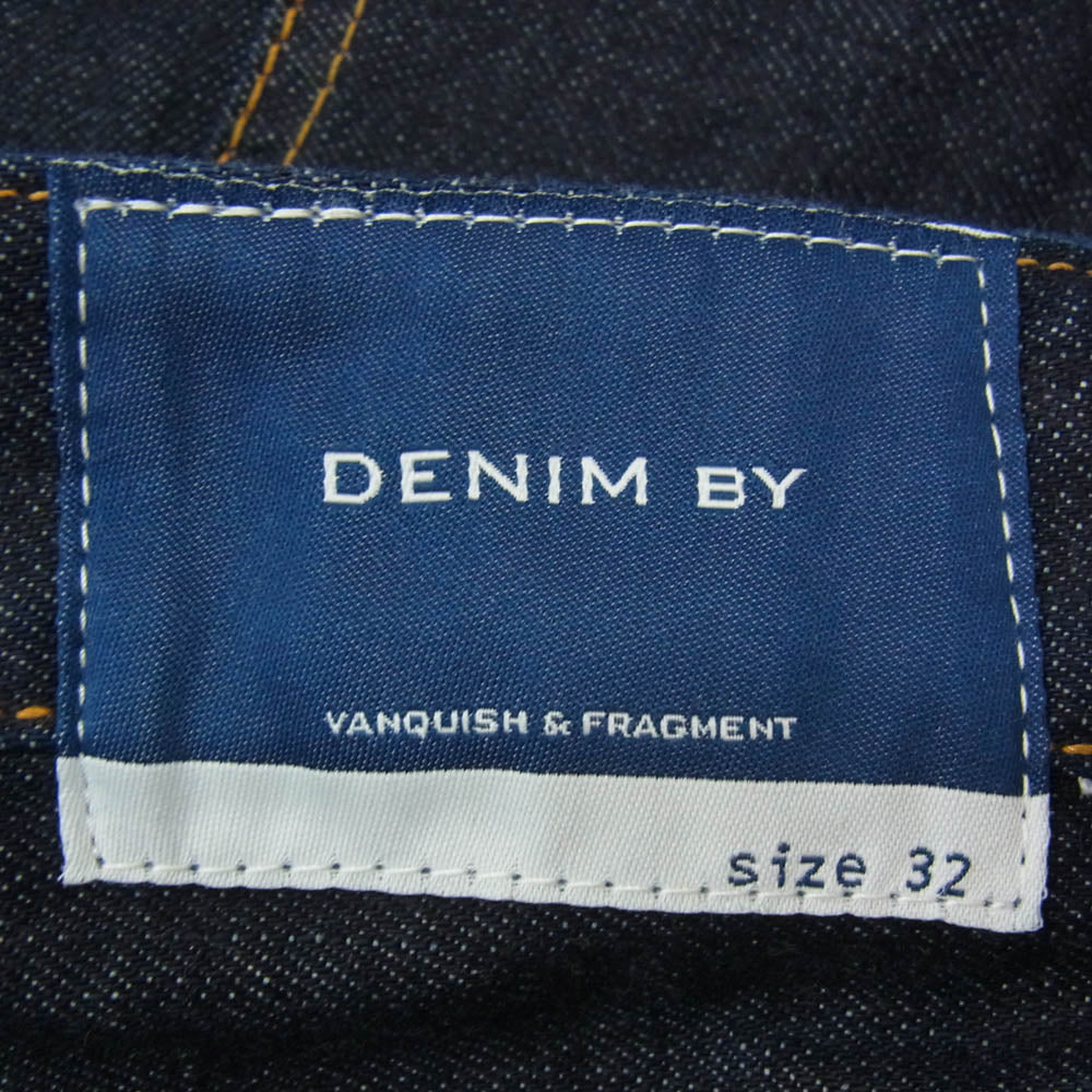 デニムバイヴァンキッシュアンドフラグメント FRAGMENT DESIGN フラグメントデザイン 105-133-2014-003 Indigo Selvedge Denim Jeans バックプリント セルビッジ デニム パンツ インディゴブルー系 32【中古】