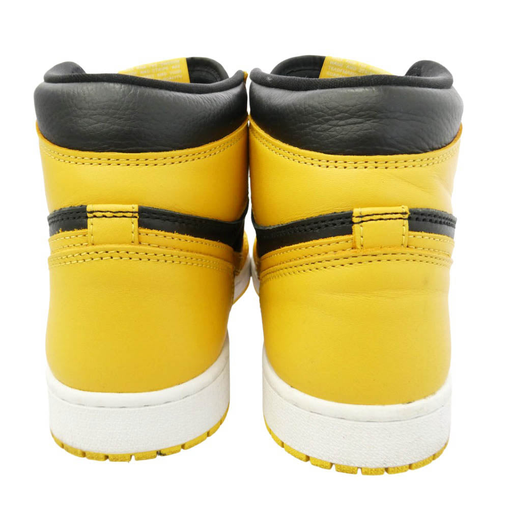 NIKE ナイキ 555088-701 Air Jordan 1 High OG Pollen AJ1 エアジョーダン ハイ パラン スニーカー イエロー系 ブラック系 27.5cm【中古】