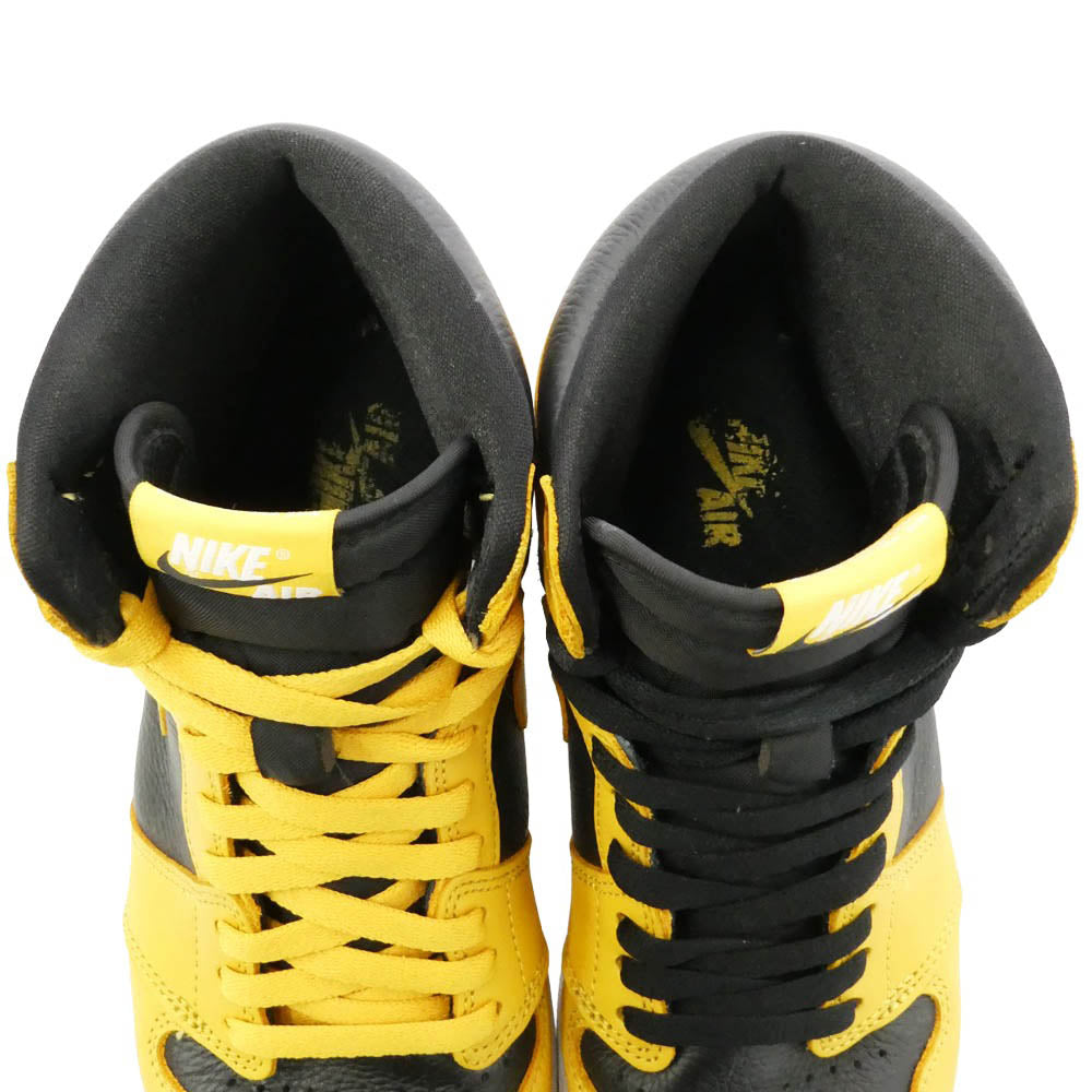 NIKE ナイキ 555088-701 Air Jordan 1 High OG Pollen AJ1 エアジョーダン ハイ パラン スニーカー イエロー系 ブラック系 27.5cm【中古】