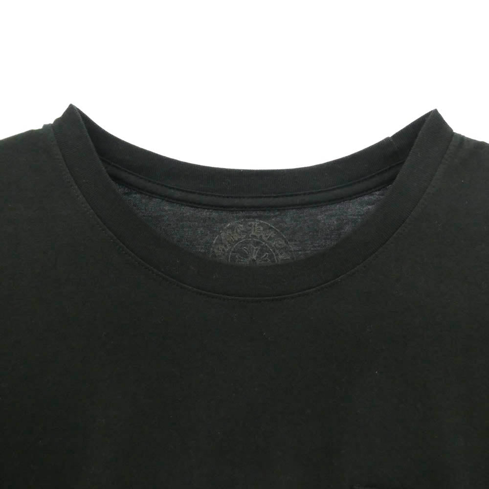 CHROME HEARTS クロムハーツ（原本無） FLOLAL CROSS HORSESHOE L/S Tee フローラルクロス バックホースシュー プリント 長袖 Tシャツ ブラック系 XL【美品】【中古】