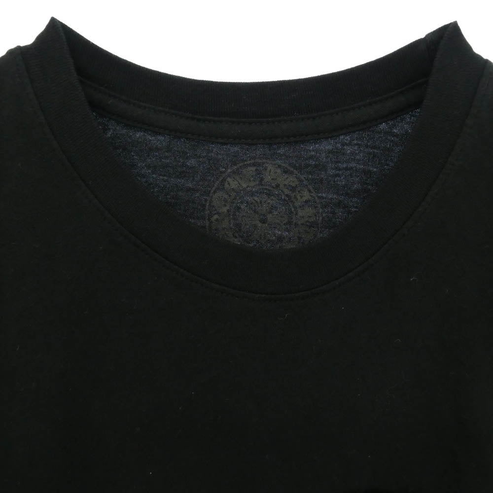 CHROME HEARTS クロムハーツ（原本無） HORSESHOE S/S TEE ホースシュープリント ポケット 半袖 Tシャツ カットソー ブラック系 M【中古】