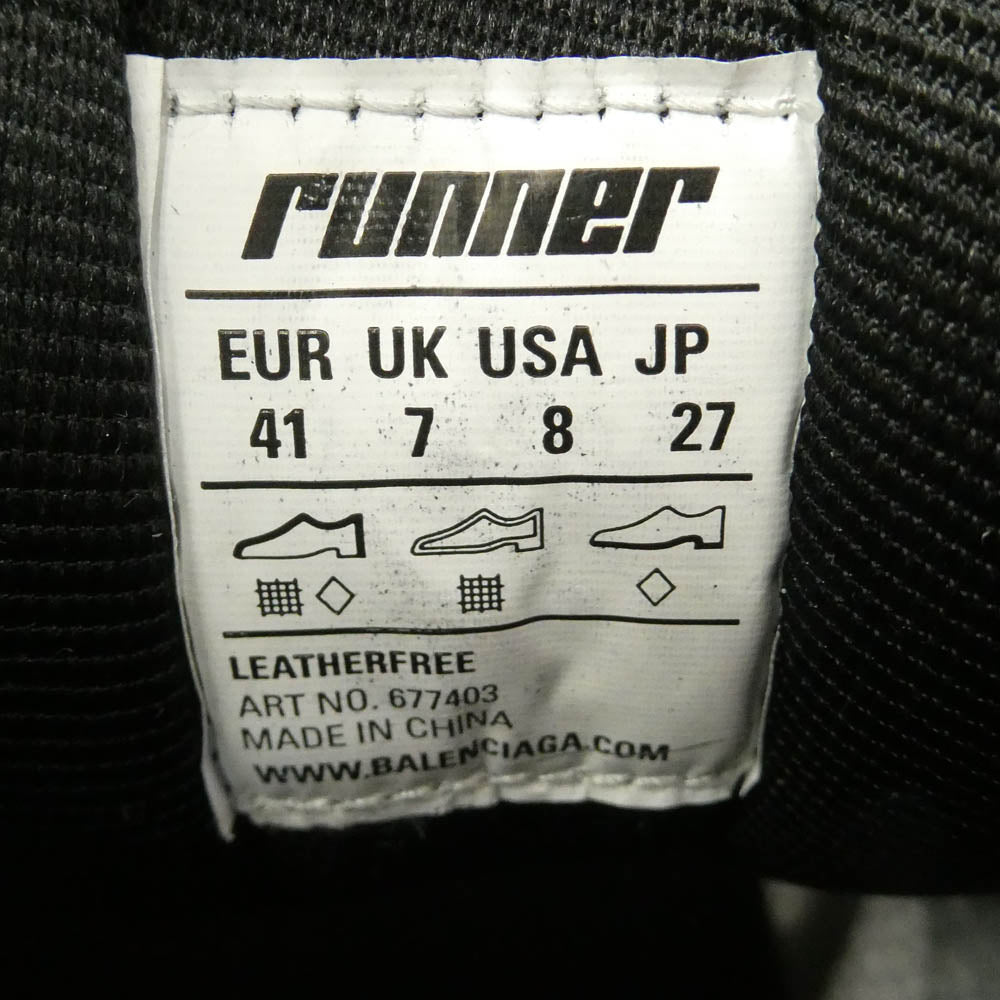 BALENCIAGA バレンシアガ RUNNER ランナー ローカット スニーカー マルチカラー系 27cm【美品】【中古】