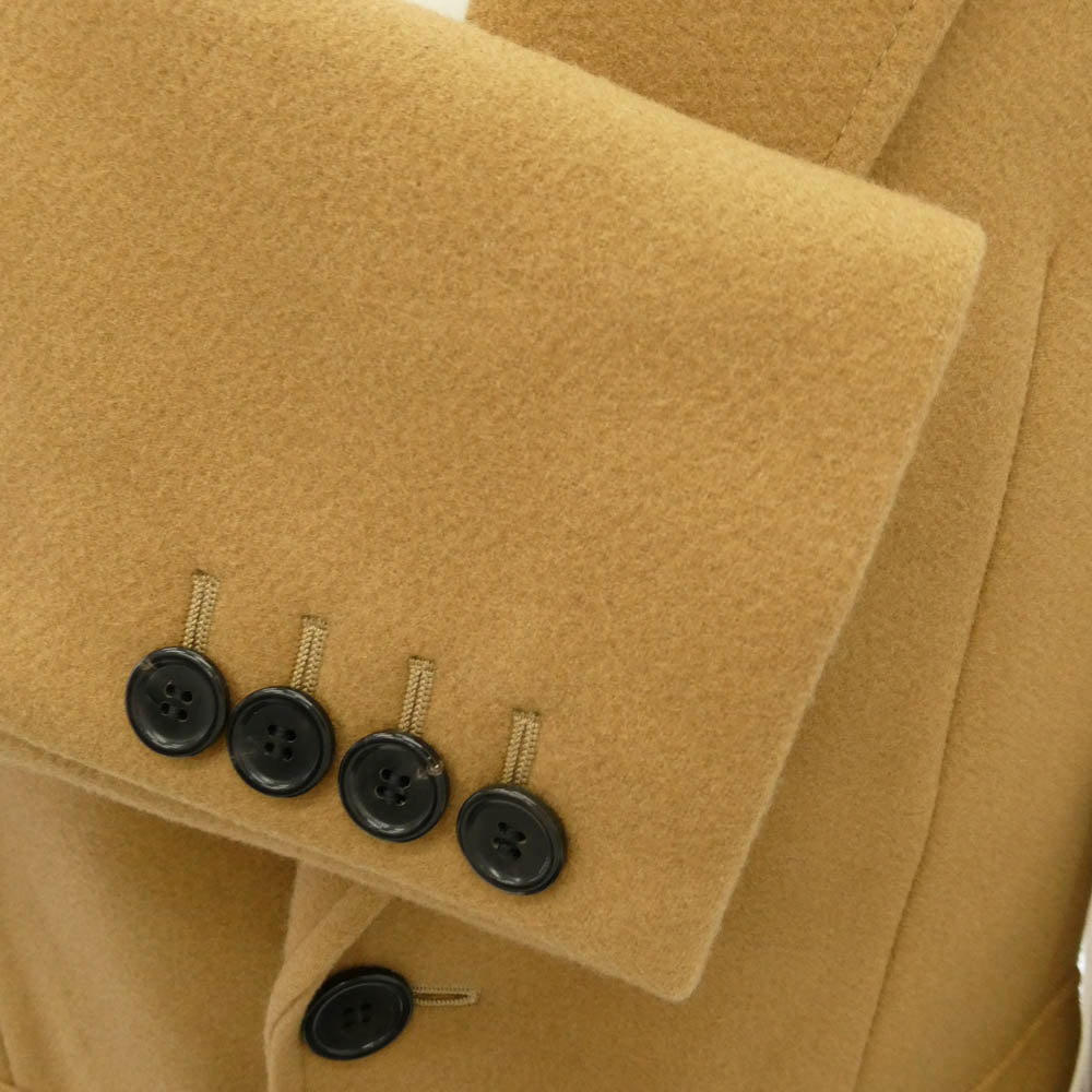 SAINT LAURENT サンローラン 21AW 671905 Y143V カシミヤ ウール ピークドラペル ロング チェスターコート ライトブラウン系 50【中古】