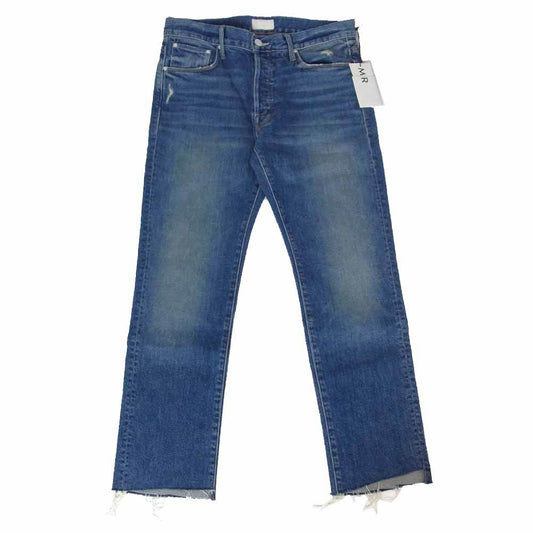 マザー THE NEAT ANKLE STEP FRAY カットオフ ダメージ デニム パンツ インディゴブルー系 39【新古品】【未使用】【中古】