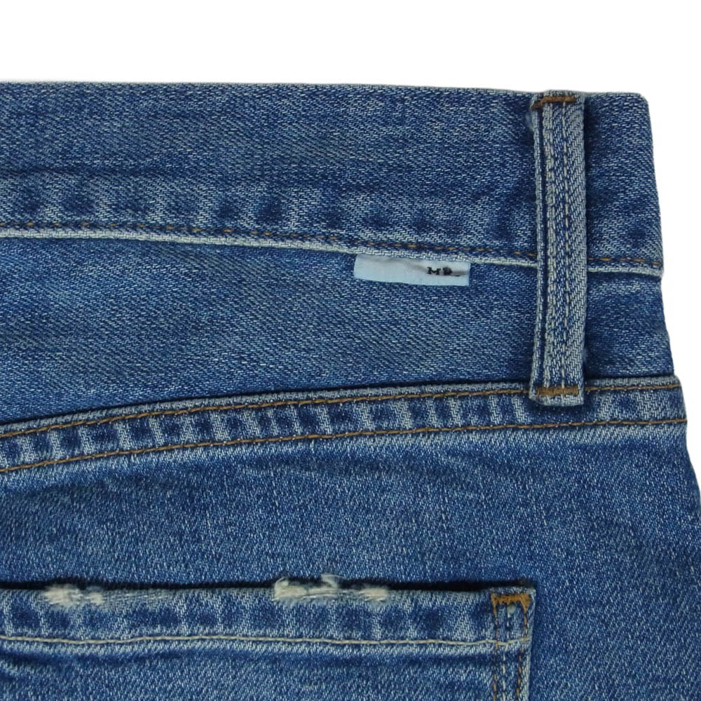 マザー THE NEAT ANKLE STEP FRAY カットオフ ダメージ デニム パンツ インディゴブルー系 39【新古品】【未使用】【中古】