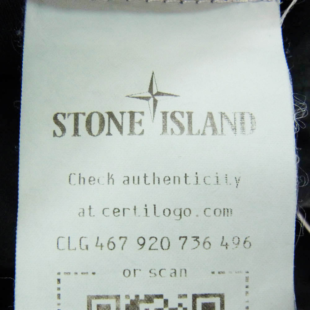 STONE ISLAND ストーンアイランド 23AW 791531314 GARMENT DYE STRECH CARGO PANTS ロゴワッペン ガーメントダイ カーゴ パンツ ブラック系 28【中古】