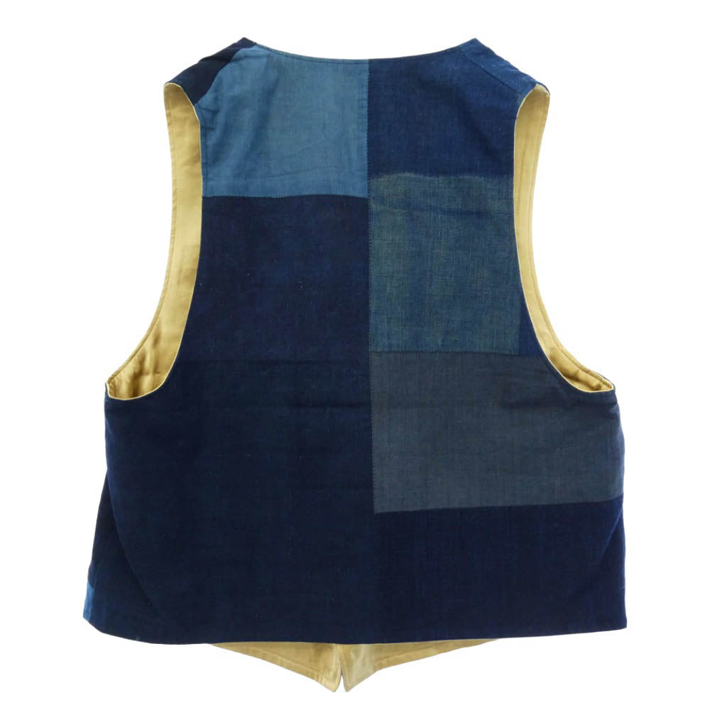 VISVIM ビズビム 26AW 0226905013018 NEWFOLK VEST ニューフォーク リバーシブル デニム ベスト インディゴブルー系 2【美品】【中古】